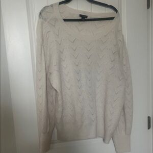 Halogen Cream Crew Neck Sweater